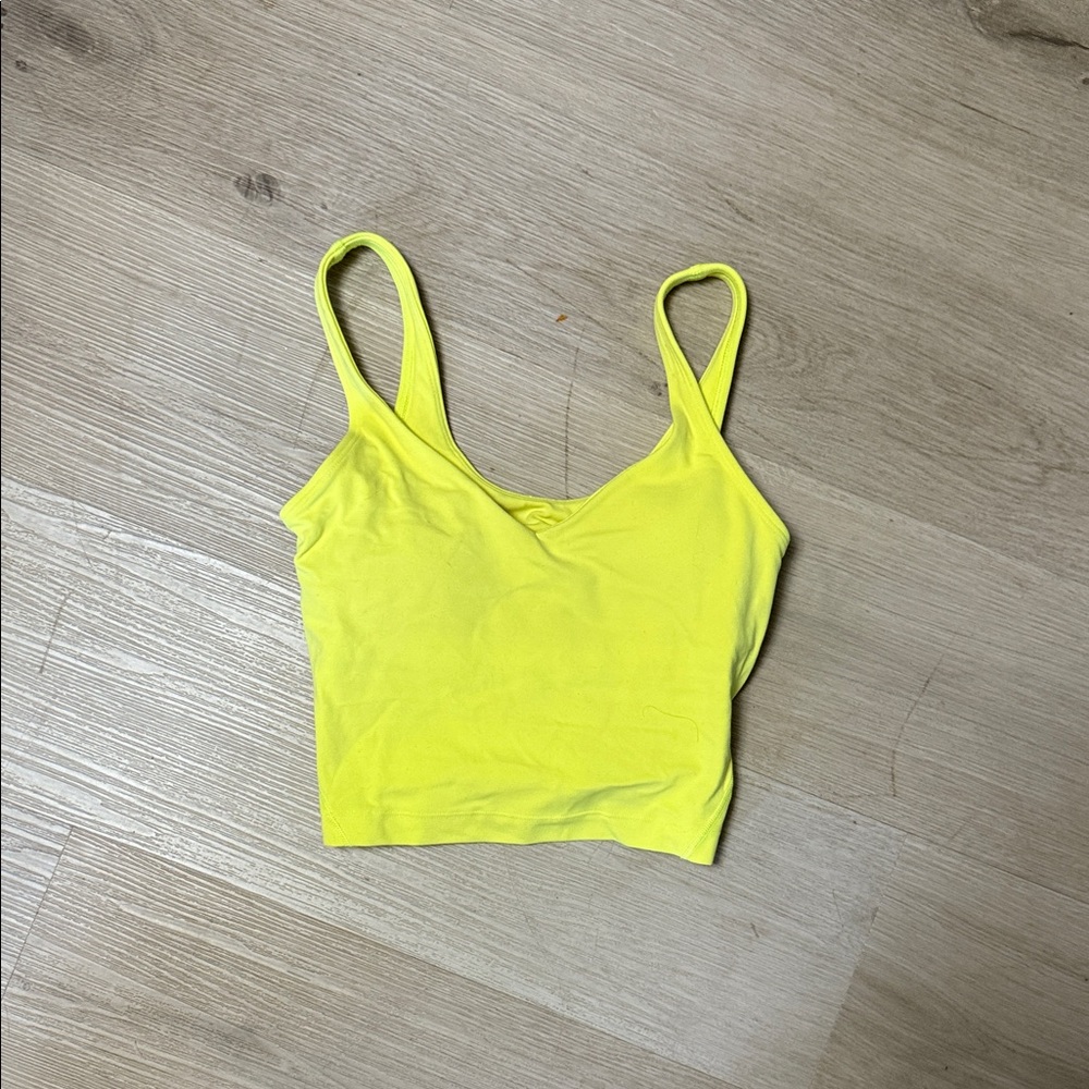 Lululemon Athletica Yellow Align Cropped Tank Top